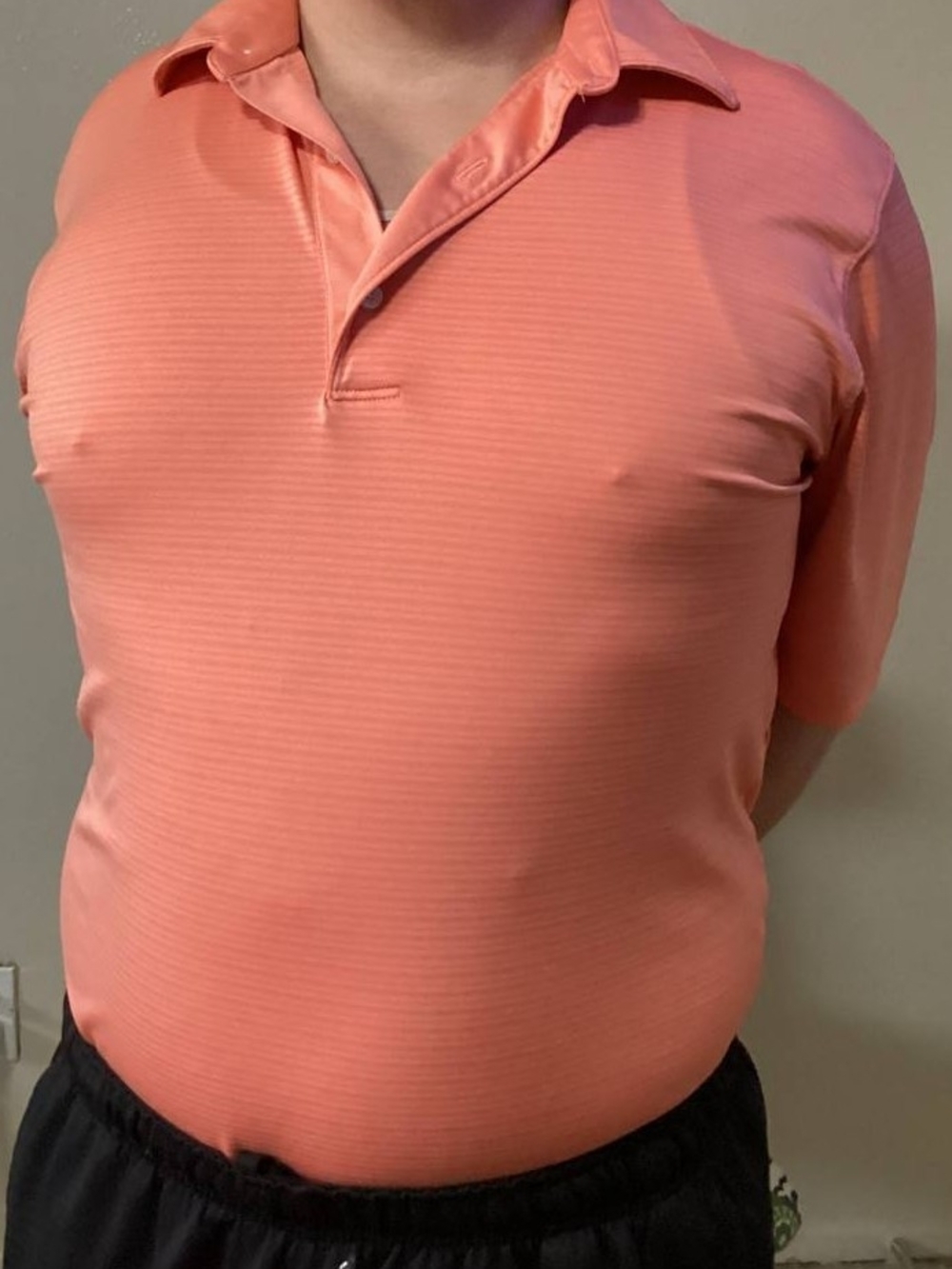 Greg Norman Collection Men's Coral Pink Short-Sleeve Polo